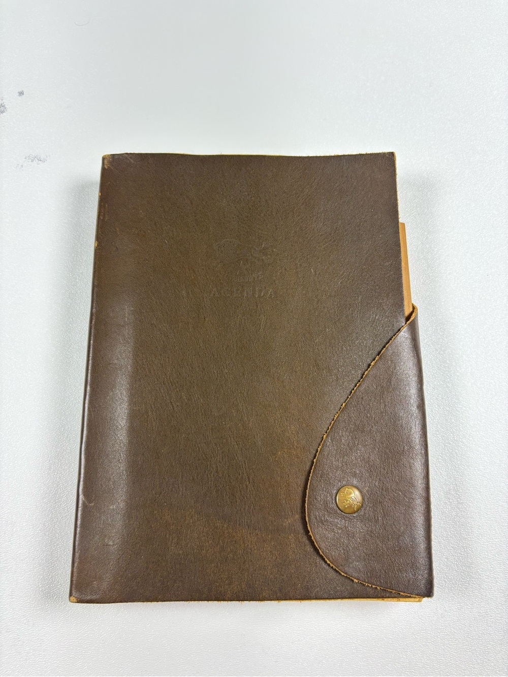 Il Bisonte Brown Leather Agenda Notebook